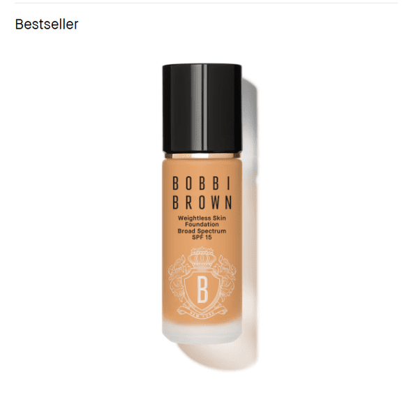 Bobbi Brown Weightless Skin Foundation SPF 15 - W-064 Honey (Medium dark beige with yellow undertones for medium dark skin) .44 Fl OZ / 13 ml