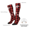 thumbnail image 4 of Susaid Red Buffalo Plaid Print Thermal Winter Socks for Men and Women, Warm Crew Hiking Socks, for Boots and Outdoor Activities, 4 of 6