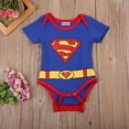 thumbnail image 3 of Mialoley Baby Boys Superman Clothes Set, Infant Short Sleeve Romper + Cloak, 3 of 8