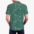 thumbnail image 3 of Balery Green Christmas Printed Men’s Short Sleeve Polo Shirt, Midweight Men's Shirt,Golf Polo shirts -XX-Large, 3 of 8