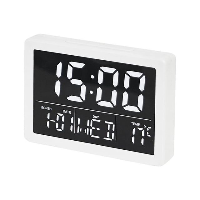 LCD Digital Alarm Clock with USB Charger Ports and Adjustable Brightness 6 Levels, 12/24 Hour Format, Snooze, for Bedside Desk in Home or Office