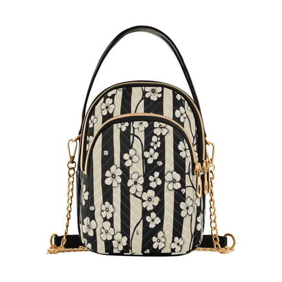 DIXRUYEE Cross Body Fashion Shoulder Waist Purse Bags Elegant Floral Pattern Pocket Handbags