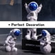 thumbnail image 2 of Modelo en miniatura de decoración de astronauta moderno, estatua de astronauta espacial, figuras creativas, manualidades, decoración del hogar/sala de estar/oficina/habitación de niños, 2 of 5