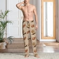 thumbnail image 5 of Mens Pajama Pants - Soft Sleep & Lounge Pants for Men, Simple Drawing Of Cute Squirrel Cuteness Casual PJ Bottoms Pants with Pockets, 5 of 5