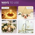 thumbnail image 4 of Efavormart 2 Pack Gold 9.5" Metal Geometric Tealight Candle Holders Geometric Floral Centerpieces, 4 of 11