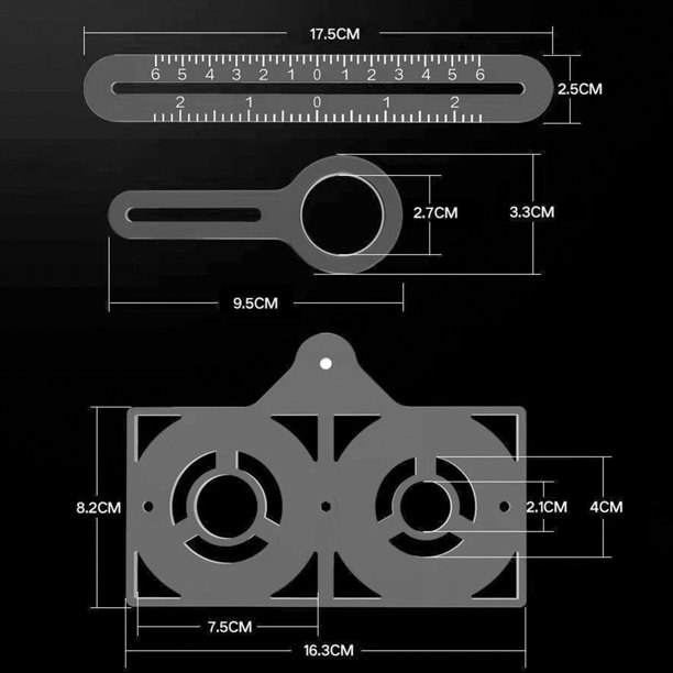Localizador De Orificios Para Tejas Regla de ángulo de aleación de aluminio de 12 pliegues, regla de medición fija, localizador de orificios para azulejos Ndcxsfigh Para estrenar