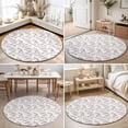 thumbnail image 4 of Round Area Rugs 5Ft, Farmhouse Monkey Non-Slip Washable Circle Rugs Carpet, Vintage Brown Plants Rustic Turtles Peacock Indoor Outdoor Rug Floor Mats Throw Runner for Bedroom Living Room Bathroom, 4 of 8