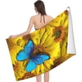 thumbnail image 3 of Yibo Sunflower on Yellow Background Beach Towel Absorbent Towel Lightweight Shower Towel for Bathroom Outdoor, 3 of 9