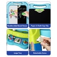thumbnail image 4 of OROLIVING Art Easel Drawing Board for Kids, 4 in 1 Double Sided Kids Art Easel Drawing Board with Painting Accessories - Blue Purple, 4 of 7