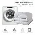 thumbnail image 2 of Polyester Brushed Single Quilt - White, Microfiber Filling, All-Season Down Alternative (Breathable & Warm), 2 of 7