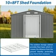 thumbnail image 6 of LZBEITEM Steel Outdoor Storage Shed, 75.20" x 120.00" x 100.00", Gray, 6 of 12