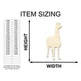 thumbnail image 2 of Unfinished Wood Alpaca Shape - Craft - up to 46" DIY 30" / 3/4", 2 of 4