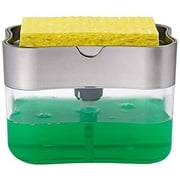 2 in 1 Scrubbing Liquid Detergent Dispenser, Push-Type Liquid Soap Box, Pump Organizer, Sponge Kitchen Tools, Bathroom Supplies