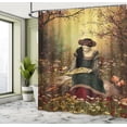 thumbnail image 5 of Ambesonne Medieval Shower Curtain, Lady with Book, 69"Wx84"L, Multicolor, 5 of 5