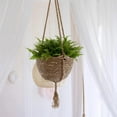 thumbnail image 6 of Indoor Hanging Planter Flower Pot Basket Macrame Storage Jute Rope Woven Plant Pot, 6 of 6