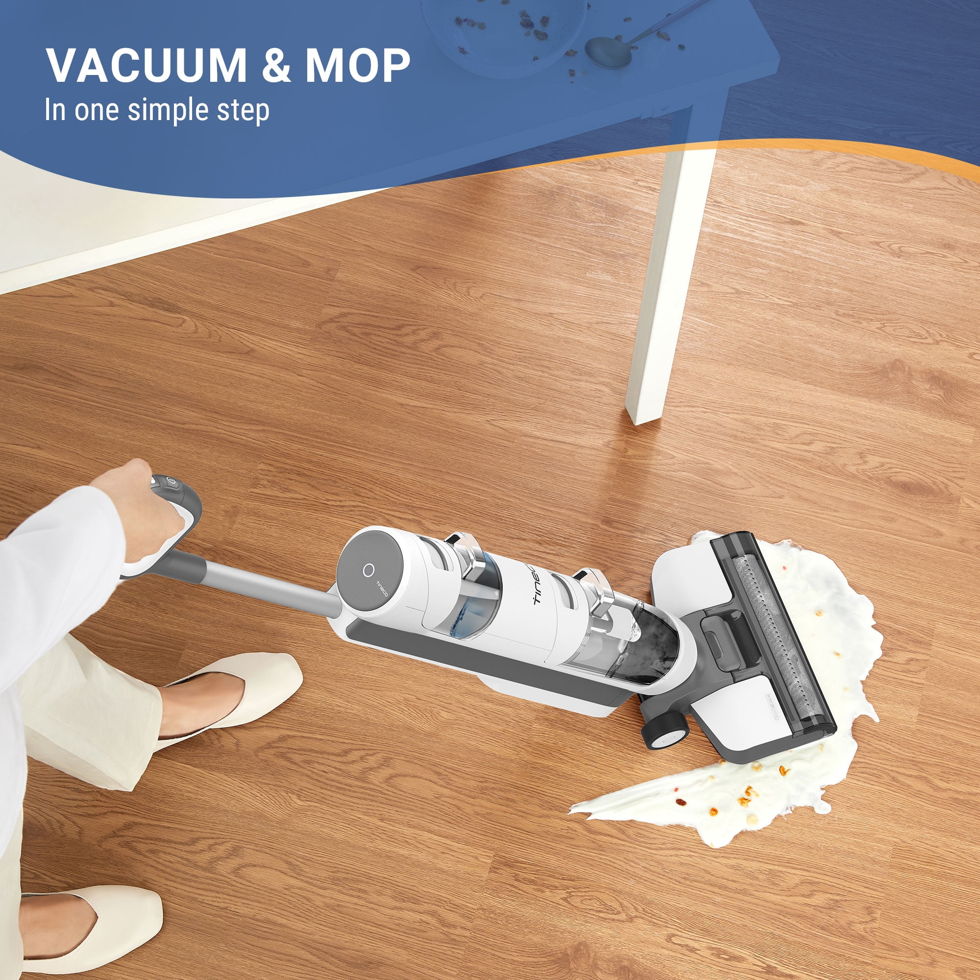 Tineco iFloor 3 Breeze Cordless Wet Dry Vacuum / Mop, Multi-Surface Floor Washer with LED Display
