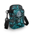 thumbnail image 3 of HELLHERO Skull and Butterfly Pattern with Zipper Adjustable Crossbody Bag Women Polyester Outdoor Travel 4.33x1.97x7.09 Leakproof, 3 of 7