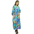 thumbnail image 6 of Bimba Women's Cotton V Neck Kimono Easy Wear Kaftan Dress Bathing Suit Cover Up Caftan Maxi, 6 of 8