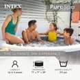 thumbnail image 3 of Intex PureSpa Greywood Deluxe Spa Set, 140 Bubble Jet Hot Tub with Cover, 77" x 28", 3 of 12