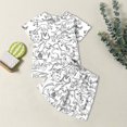 thumbnail image 2 of Kids Toddler Boys Casual Outfit Sets Summer Diy Easter Bunny Print Crew Neck Short Sleeve Shirt Tops With Shorts Two Piece Streetwear,White,7-8 Years, 2 of 7