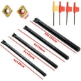 thumbnail image 1 of 4 Set Shank Metal CNC Lathe Turning Tool Boring Bar with Carbide rts, 1 of 7