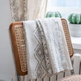 thumbnail image 2 of PixelForge Boho Linen Curtain, Farmhouse Curtain for Living Room, Light Filtering Rod Pocket, 1 Panel, Beige, 52"W x 84"L, 2 of 7