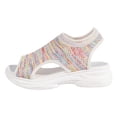 thumbnail image 5 of Rokment Women's Walking Sandals Lightweight Comfortable Mesh Cut-Out Open Toe Memory Foam Thick Sole Athletic Nursing Tennis Non Slip Work Sneakers Summer Shoes Pink Size 7, 5 of 6
