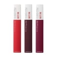 thumbnail image 1 of Maybelline Kit 3 Labiales líquidos Super Stay Matte Ink 5ml c/u, lipstick matte de larga duración, color intenso por hasta 16H, alta pigmentación, no transfiere, 1 of 8