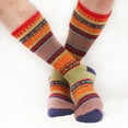 thumbnail image 5 of Men's Vintage Style Knitted Colorful Cotton Crew Socks - 3B-S, Size S - 3 prs, 5 of 5