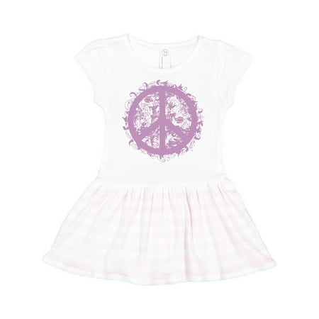 

Inktastic Purple Peace Gift Toddler Girl Dress