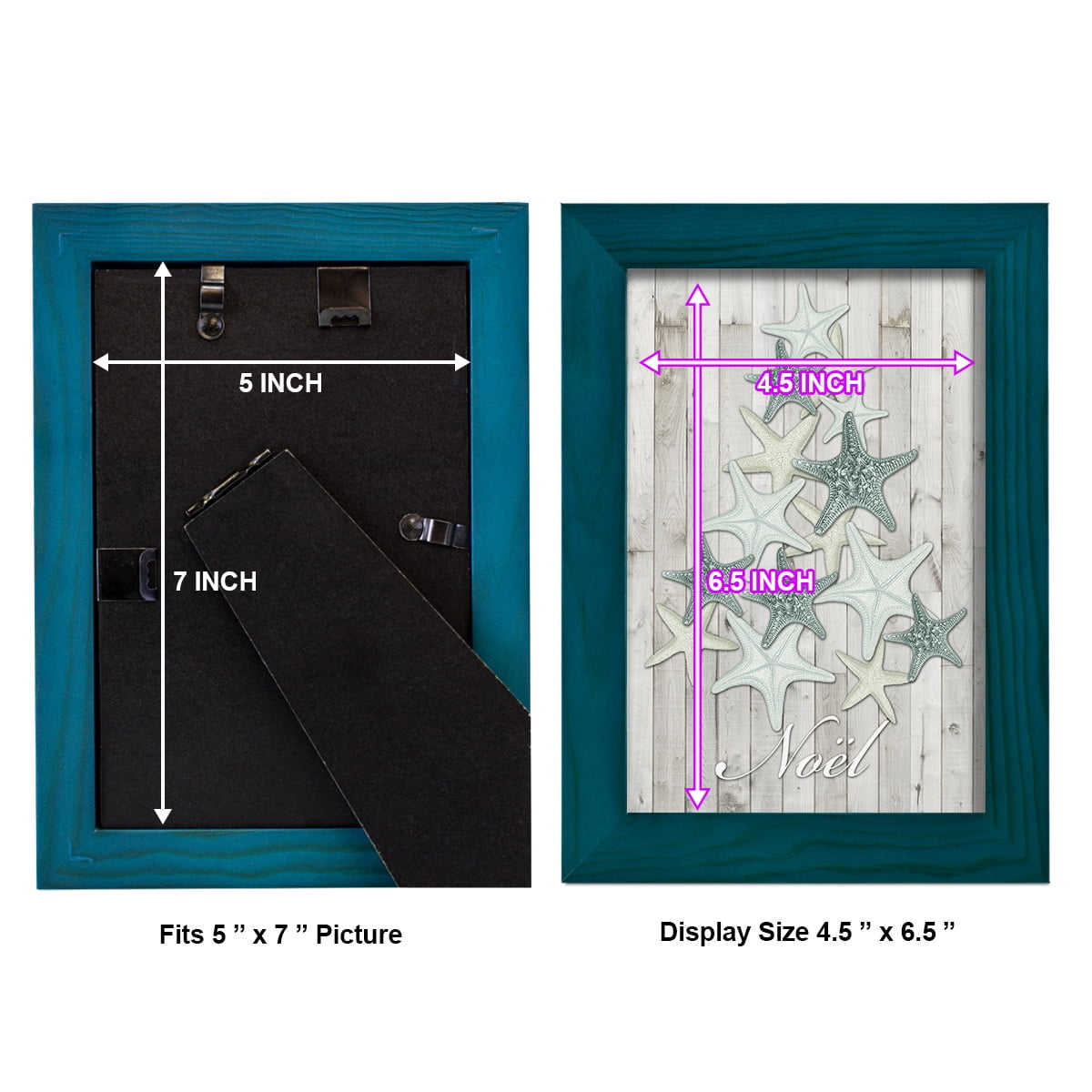 Coastal Christmas IV -Framed Print w/glass-Ocean Blue