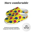 thumbnail image 6 of Haiem Colorful Ping Pong Print Women's Fuzzy Memory Foam House Slipper Cozy Home Footwear Non-slip Winter Slippers-44/45, 6 of 7