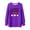 Dark Purple, variant on Ladies' Christmas Printed Round Neck Long Sleeved T-shirt Sweatshirt Top, Merry Christmas Themed Fall Winter Casual Wear with Comfort Fit for Daily Use,Black,L