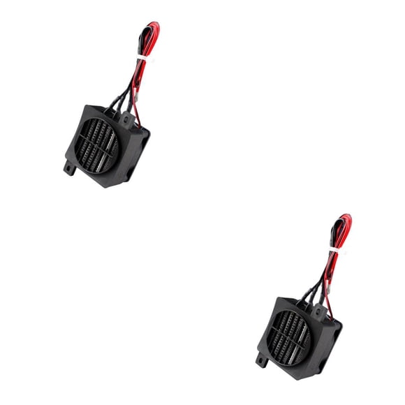 Injueey Calentador 24V 12V DC Ventilador Termostático Calentador de incubadora de huevos Calentador de ventilador PTC 24V 200W Type5 NO5