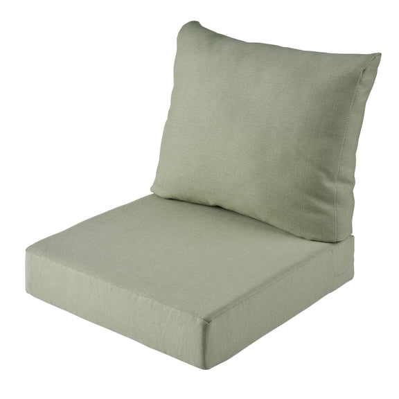 Better Homes & Gardens 24"x 24" Outdoor Deep Seat Cushion, 2-Piece, Green