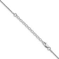 thumbnail image 3 of Auriga Fine Jewelry 925 Sterling Silver Rh-plated 1.1 mm Diamond-cut Rope Chain w/4in ext. Necklace for Women 22", 3 of 7