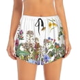 thumbnail image 4 of Lsque Herbs and Wildflowers Printed Women's Running Shorts with Liner Pockets,Elastic Quick Dry Workout Athletic Gym Yoga Shorts,Womens High Waist Shorts-X-Large, 4 of 9