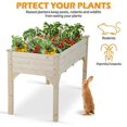 Wooden Raised Garden Bed 48x24x30in Elevated Wood Planter Box