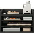 thumbnail image 3 of Ballucci 4-Tier Adjustable Desk Organizer Paper Sorter, Office Document Letter Tray, Black, 3 of 8