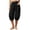 Black, variant on Womens Capri Pants Fashion Casual High Waist Cropped Harem Pants with Pockets Lightweight Comfy Capris Slacks