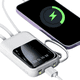 thumbnail image 5 of Power bank banco de energía portátil 20,000 mAh luz LED pantalla digital blanco, 5 of 6
