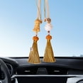 thumbnail image 6 of perfeclan Buddha Statue Hanging Ornament, Lotus Bead Charms Car Mirror Pendant for Auto Interior Decoration Garden Yellow with Gift Box, 6 of 9