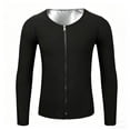 thumbnail image 5 of WMTBSRSW Sauna Suit for Men Long Sleeve Sauna Shirt Zipper Sweat Tops for Gym Workout Fitness Exercise Silver 5X-Large, 5 of 6