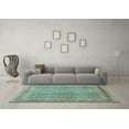 thumbnail image 3 of Ahgly Company Indoor Round Abstract Light Blue Modern Area Rugs, 8' Round, 3 of 4