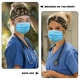 thumbnail image 3 of Jiueut Butterfly Mushroom Nurse Button Headband Lightweight Nurse Headbands for Women with Buttons 2 Piece Stretchy Headband for Running Cycling Football Basketball Yoga Workout, 3 of 7