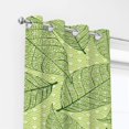 thumbnail image 3 of Coolnut Room Darkening Window Curtains Panels Drapes Green Leaves Mermaid Skins Thermal Insulated Grommet Blackout Curtains 84x55in 2 Panels, 3 of 5