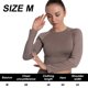 thumbnail image 2 of Top corto de manga larga para mujer, camiseta corta sin costuras para ejercicio, 2 of 7