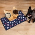 thumbnail image 3 of Sailor Mariner Seashell Sailing Dog Food Mat – Maritime Beach Pet Feeding Mat 12x20, Non-Slip, Absorbent, Quick Dry, Waterproof, Easy Clean, 3 of 7