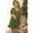 Green, variant on Women's Pajama Set Cotton Sleepwear V-Neck Short Sleeve with Shorts Nightwear