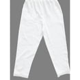 thumbnail image 4 of QATAINLAV Summer Cotton Linen Pants Women Casual Drawstring Waist Hollow Out Straight Leg Trouser Lightweight Beach Pants with Pockets, White, XL, 4 of 7